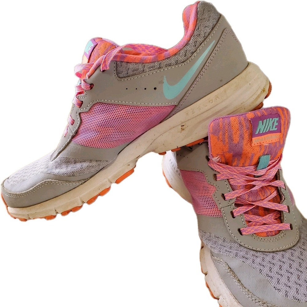 Nike Air Womens Size 8 Air Fitness 4 Reslon‎ Gray Pink And Green